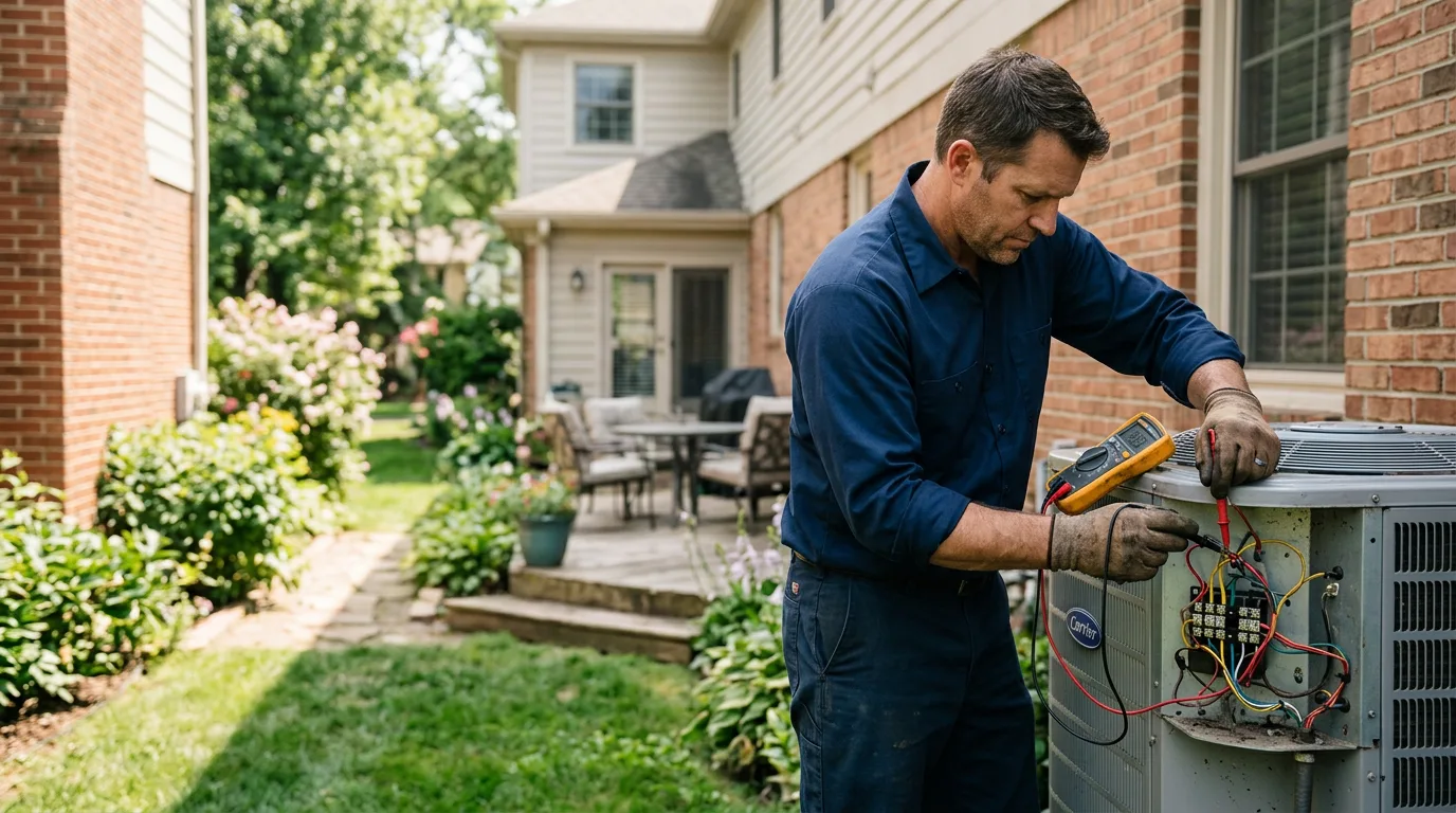 HVAC technician working near Lafayette, LA